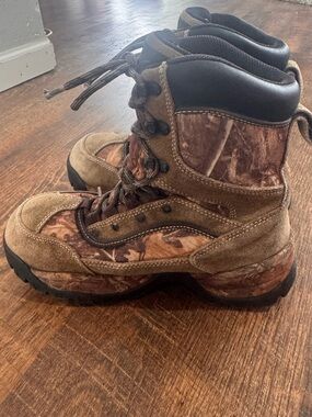 Itasca Hunting Boots Marsh & Field Camouflage Brown Youth Size 3 waterproof